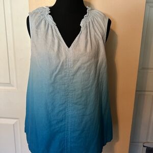Blue Ombre Sleeveless Top
